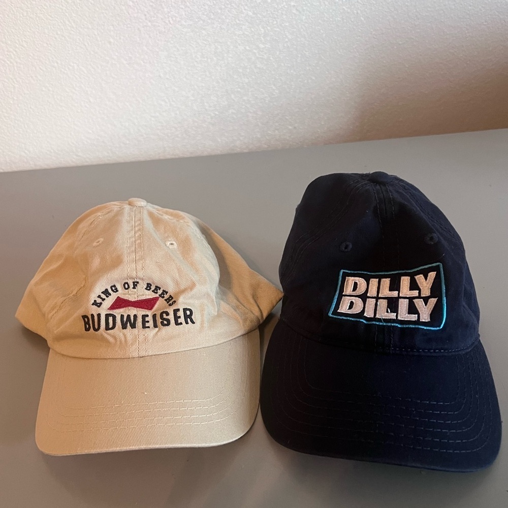 Budweiser and bud light hats